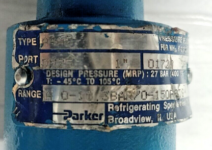 Parker A4AB Pressure Regulator DN25 1'' 150psig - NEW