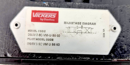 Vickers by Danfoss DG5V-7-8C-VM-U-B6-50 with DG4V-3-6C-VM-U-B6-60 Valve - NEW