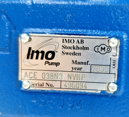 IMO pump ACE 038N3 NVBP Triple Screw Pump - Refurbished & Tested