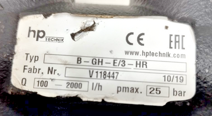HP Technik B-GH-E/3-HR Overflow valve - New