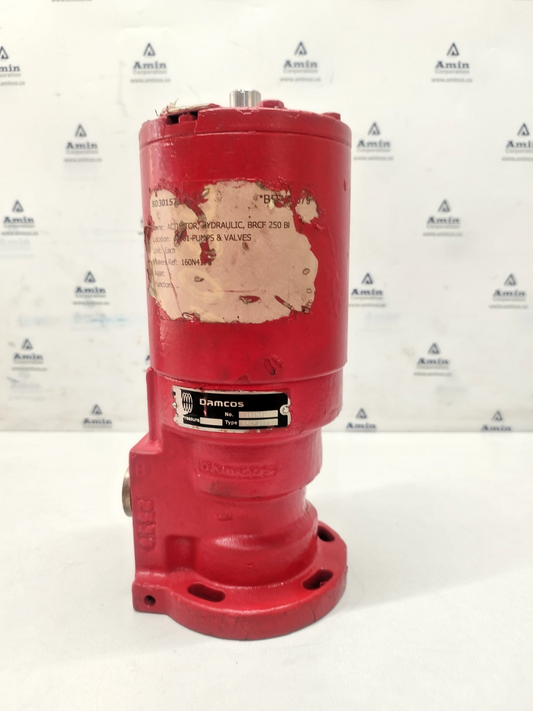 Damcos BRCF 250-B1 Hydraulic Single-Acting Balanced Rotary Actuator 160N4178 NEW