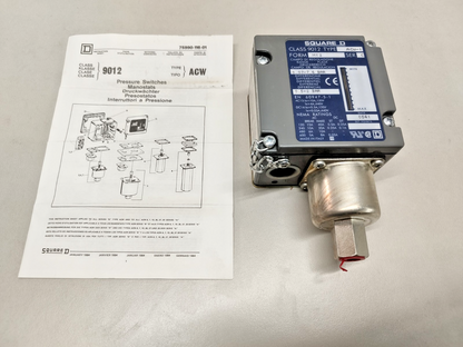 SQUARE D Class: 9012 ACW-1 Form: M12 Ser.: C Pressure Switch - NEW