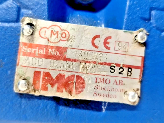 IMO ACD 025N6 NVBP Triple screw pump - Pressure Tested