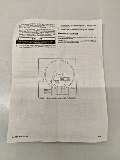 Edwards Signaling 340EX-8N5 Audible Signaling Device 120V, 50/60Hz - NEW