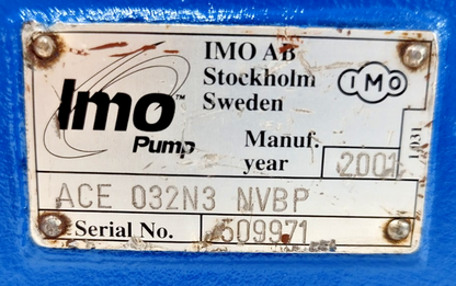 IMO Pump ACE 032N3 NVBP Triple Screw Pump - Pressure Tested