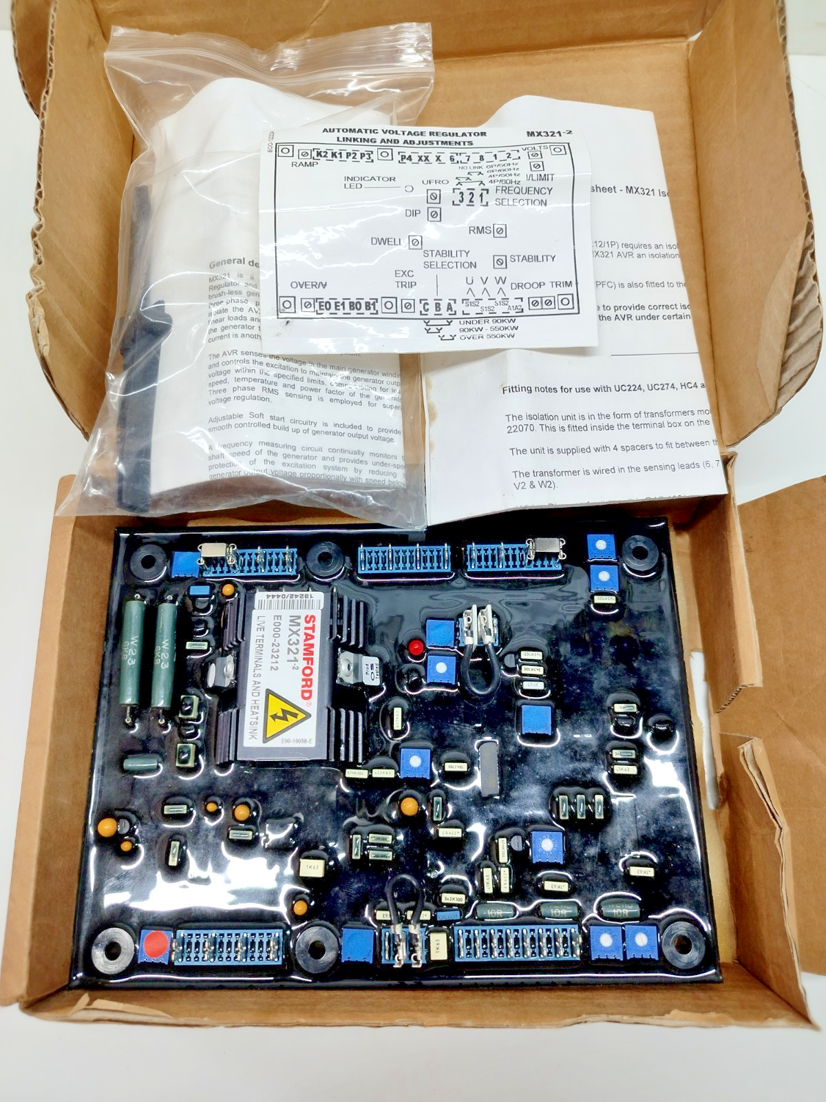 Stamford MX321-2 Automatic Voltage Regulator P/N: E000-23212/1P - NEW