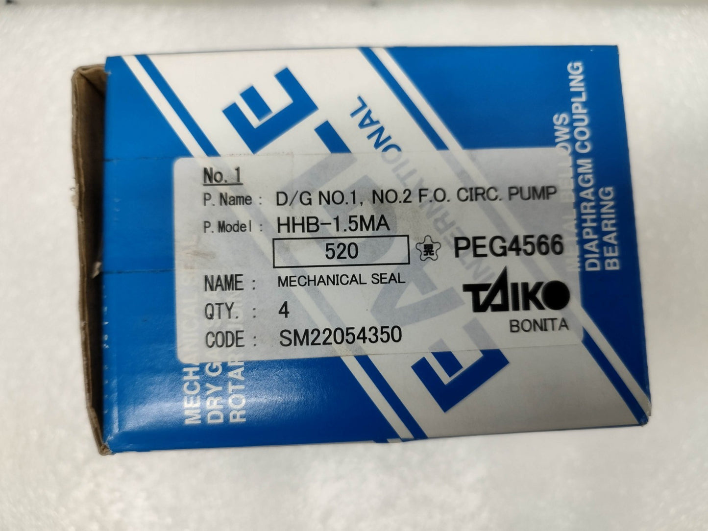 Eagle International Mechanical Seal For Taiko pump HHB-1.5MA - NEW