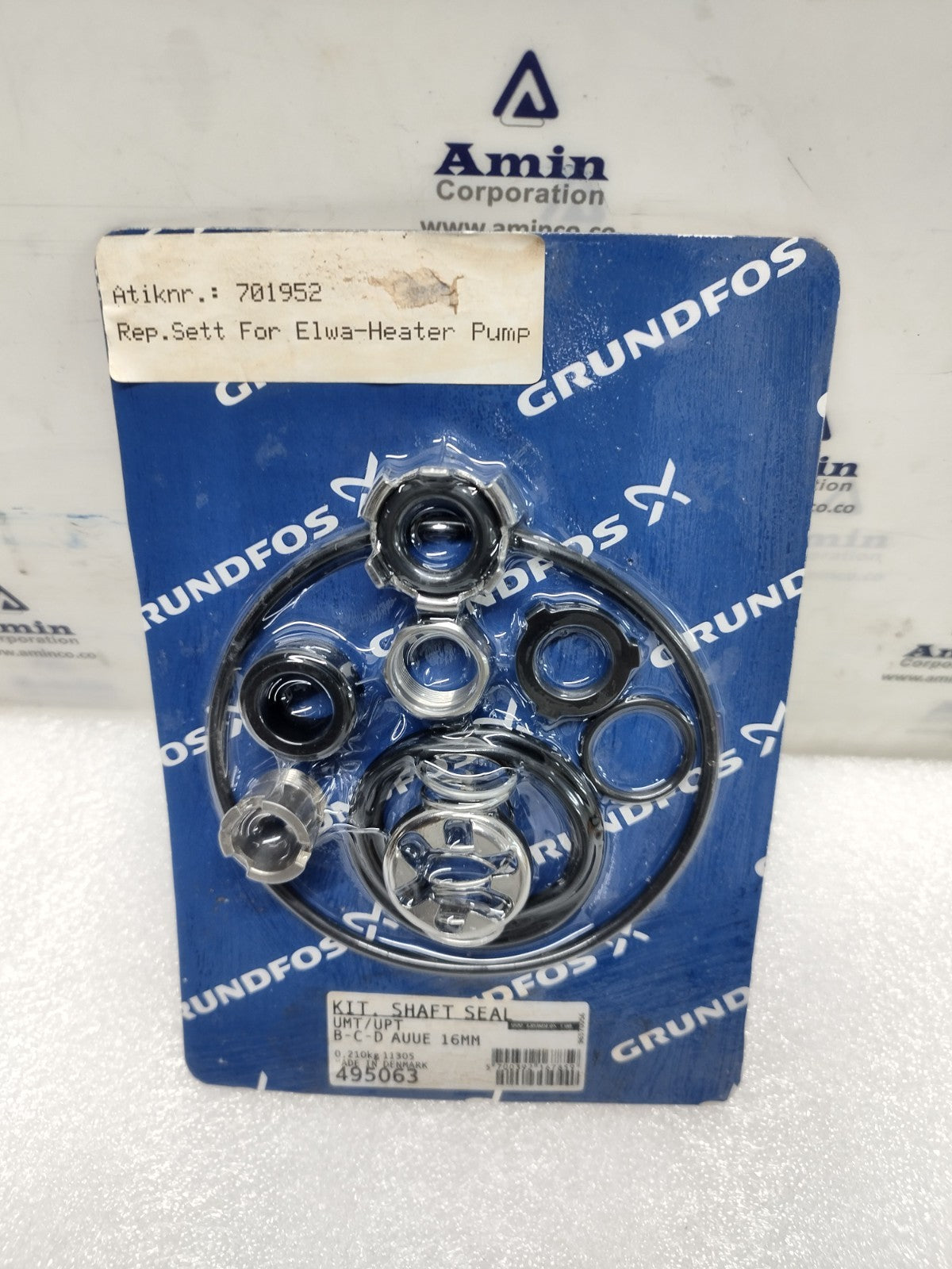 Grundfos 495063 Kit Shaft Seal UMT/UPT B-C-D AUUE 16mm - NEW