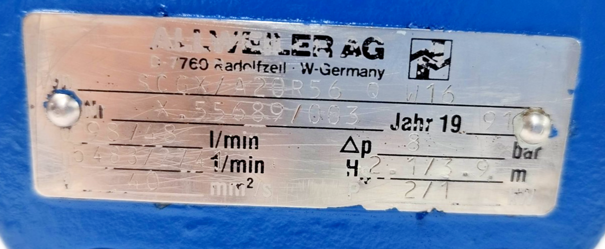 Allweiler SCGX/A20R56 Q W16 Triple Screw Pump Oil Transfer Pump #2