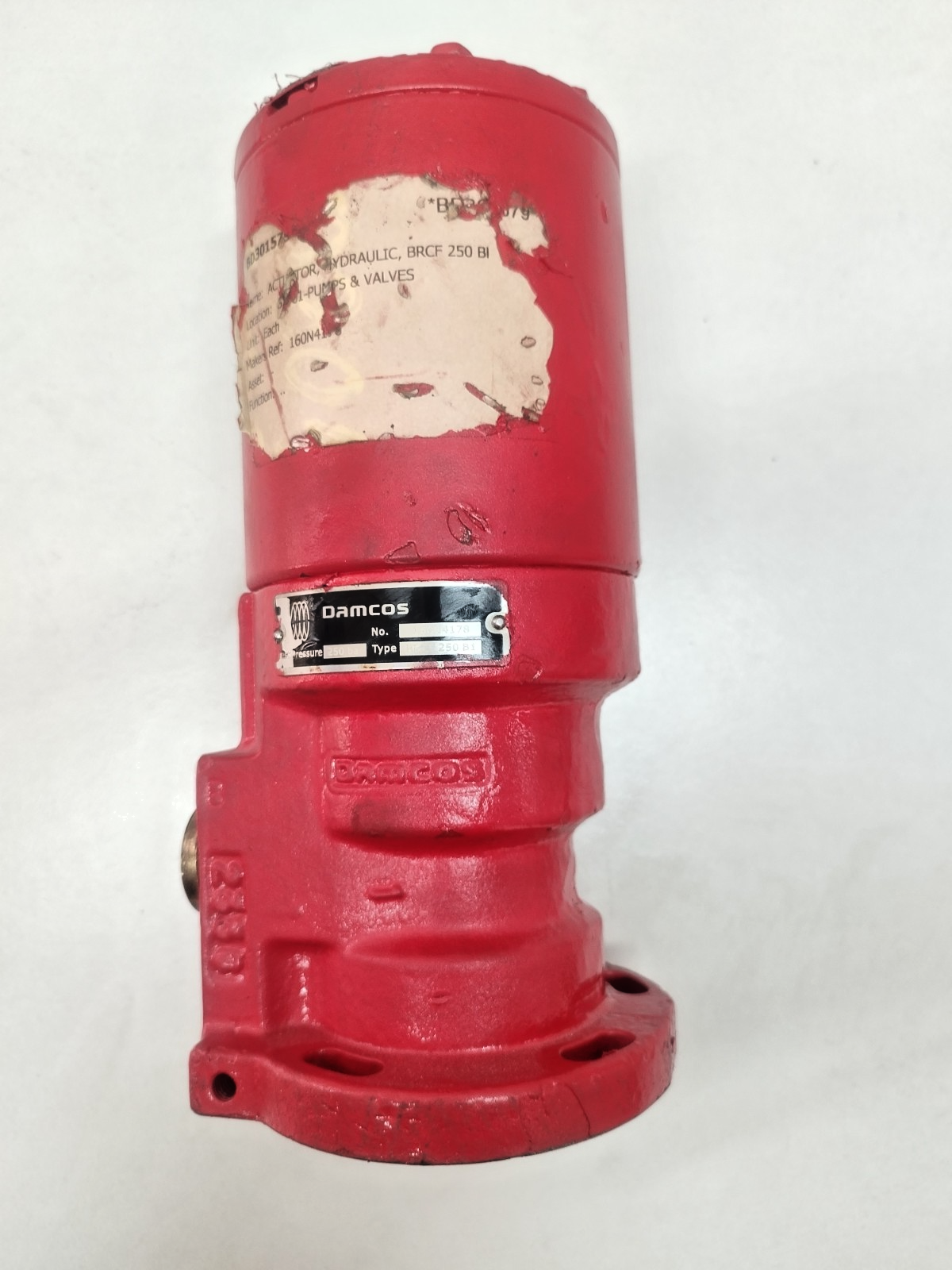 Damcos BRCF 250-B1 Hydraulic Single-Acting Balanced Rotary Actuator 160N4178 NEW