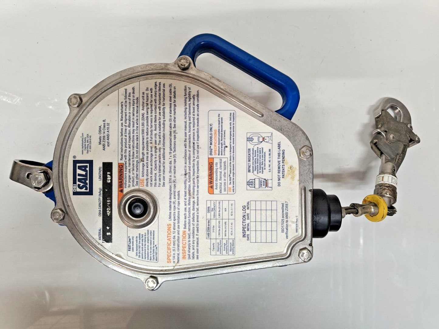 DBI SALA 3400902 Sealed Blok Self Retracting Lifeline/ Fall arrestor 50 FT - NEW