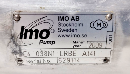 Imo pump E4 038N1 LRBE A141 Triple screw pump with Connecting Frame