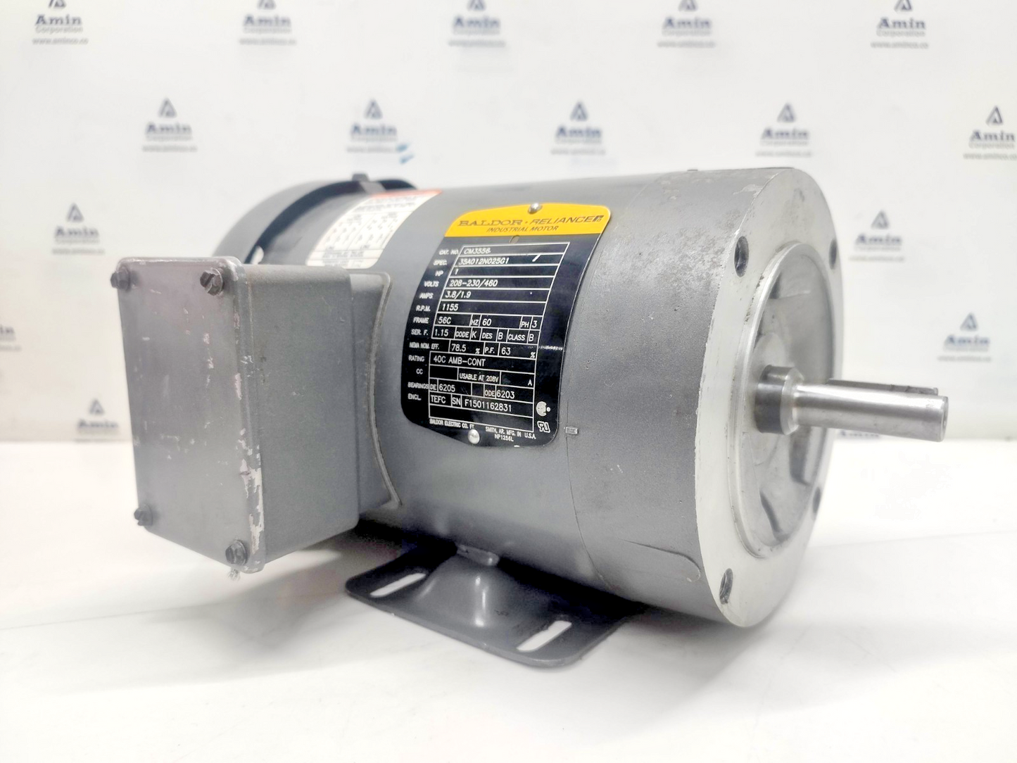 Baldor CM3556 Electric Motor 1HP, 208-230/460V, 1155RPM, 3phase - NEW