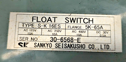 Sankyo Seisakusho S-K 16ES Float level switch Flange 5K-65A - NEW