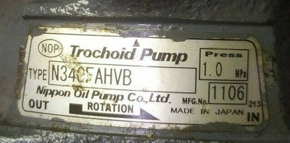 Nippon Oil Pump N340FAHVB Trochoid Pump - NEW