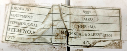 Taiko pump HHB-1MA Mechanical Seal - NEW