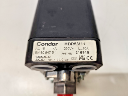 Condor MDR53/11 Pressure Switch AC-15, 4A, 250V - NEW