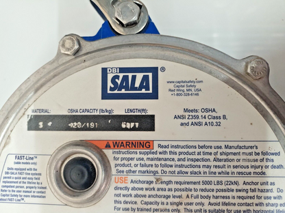 DBI SALA 3400902 Sealed Blok Self Retracting Lifeline/ Fall arrestor 50 FT - NEW