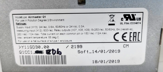 Tamrotor AIRMASTER Q1 Compressor Controller Display