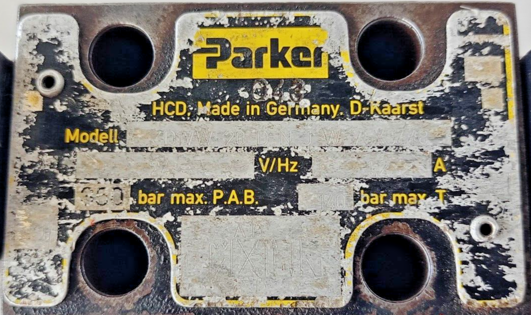 Parker D1VW20DNJW75X5448 24V, 350 bar max. Valve