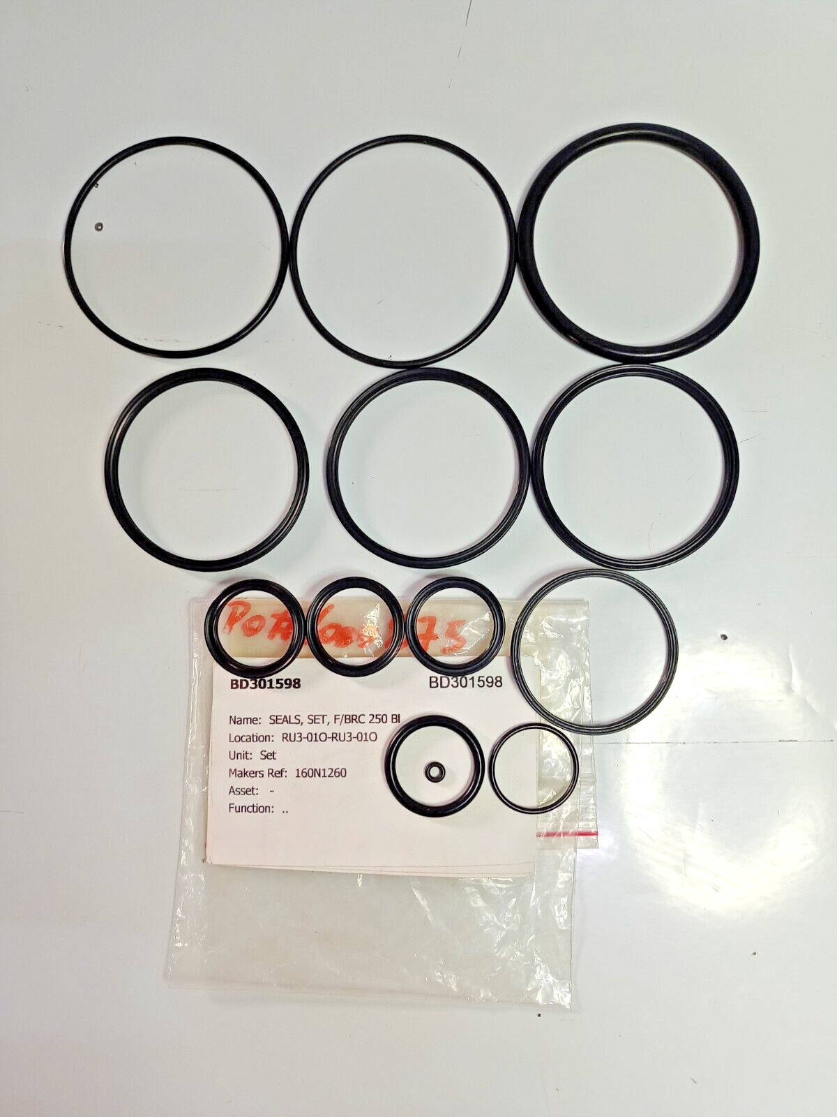 Damcos BRC 250 B1 P/N: 160N1260 Seal kit - NEW