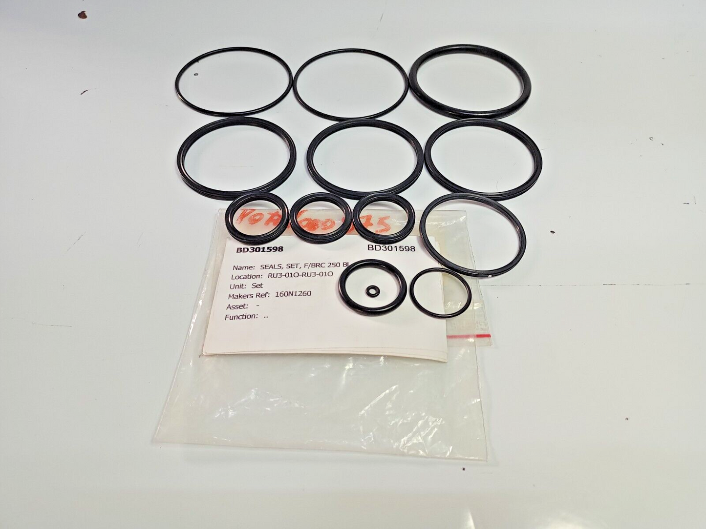 Damcos BRC 250 B1 P/N: 160N1260 Seal kit - NEW