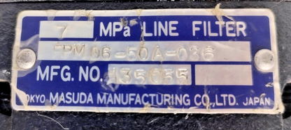 Tokyo Masuda FPM 06-50A-036 Line Filter 7Mpa - NEW