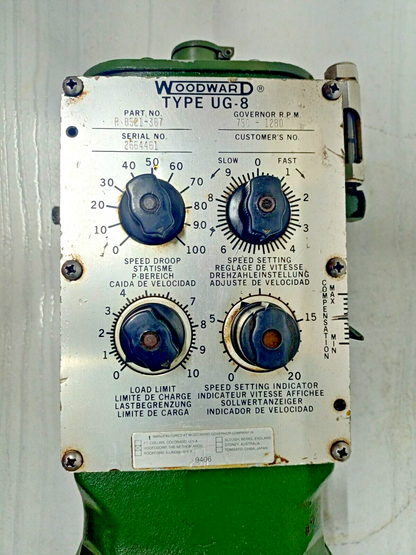 Woodward UG-8 Governor part No.: R 8521-367 RPM: 750-1280