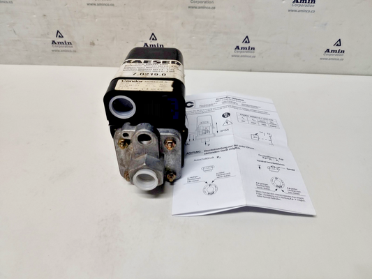Condor MDR53/25 So-3 Pressure Switch AC-15, 4A, 250V, 0.4-0.5bar - NEW #2