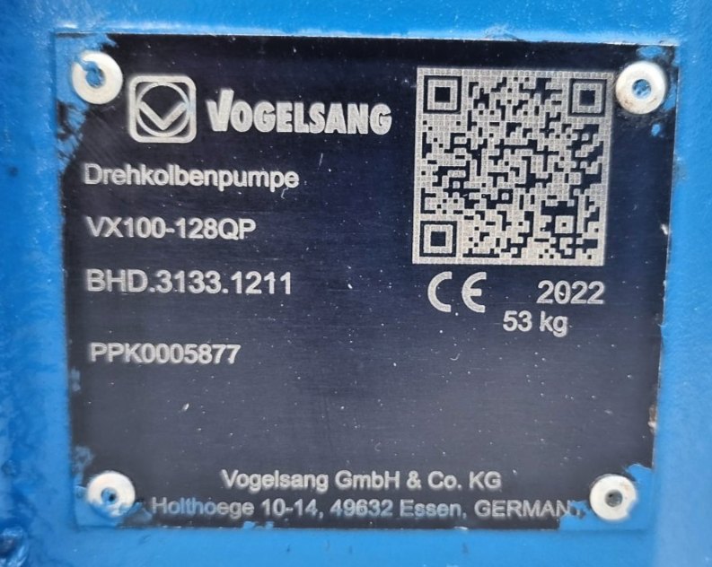 Vogelsang VX100-128QP Hiflo Positive Displacement Rotary Lobe Pump #2