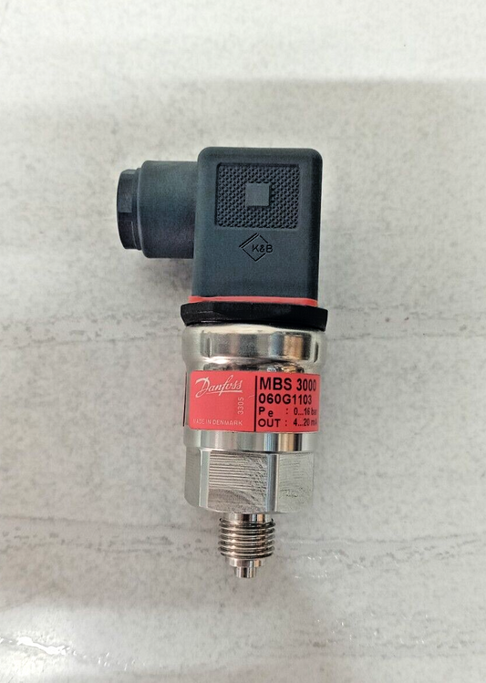 Danfoss MBS 3000 O60G1103 Pressure Transmitter 0-16bar, 4-20mA - New