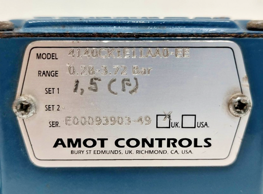 Amot Controls 4140CK1E11AA0-EE Range: 0.28-3.72 bar - NEW