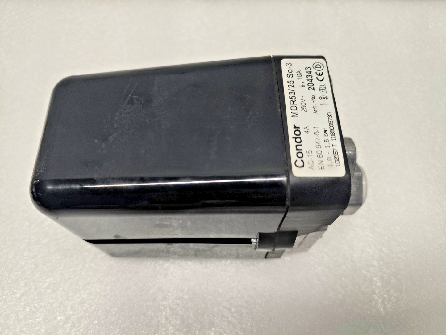 Condor MDR53/25 So-3 Pressure Switch AC-15, 4A, 250V, 1-1.5bar - NEW