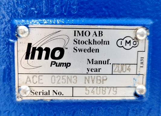 IMO Pump ACE 025N3 NVBP Triple screw pump - Refurbished & Tested #2