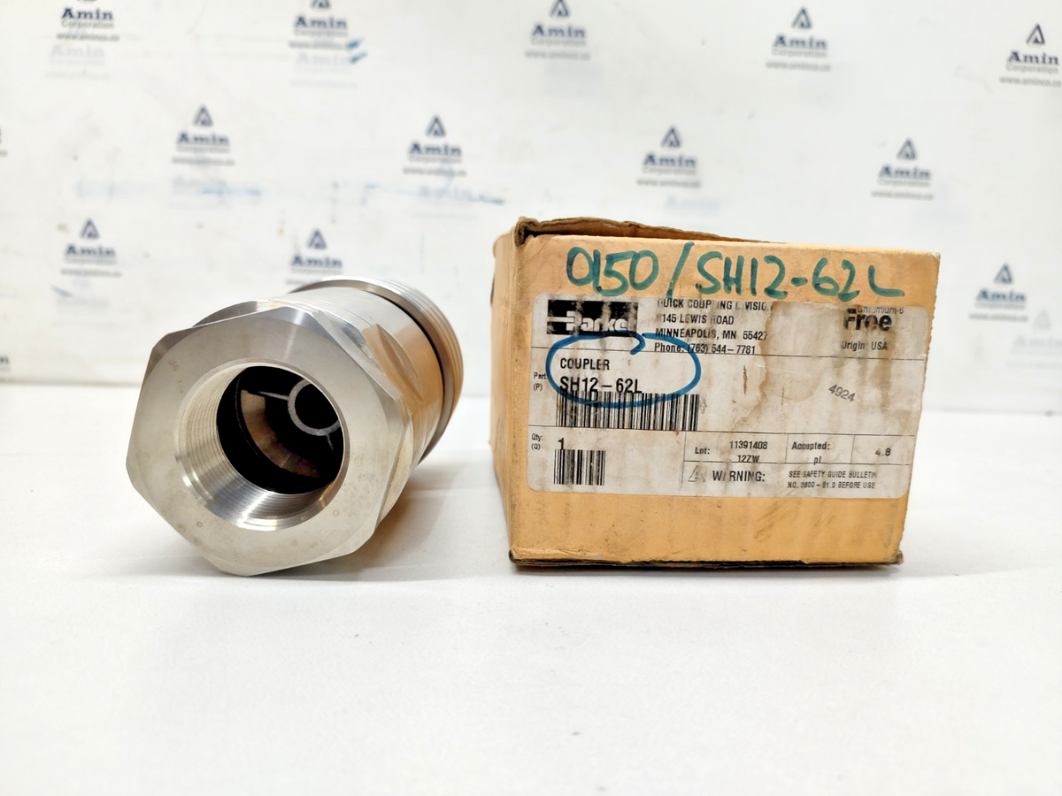 Parker SH12-62L Series 60 Stainless Steel Coupler 1-1/4 -11 1/2 NPTF NEW