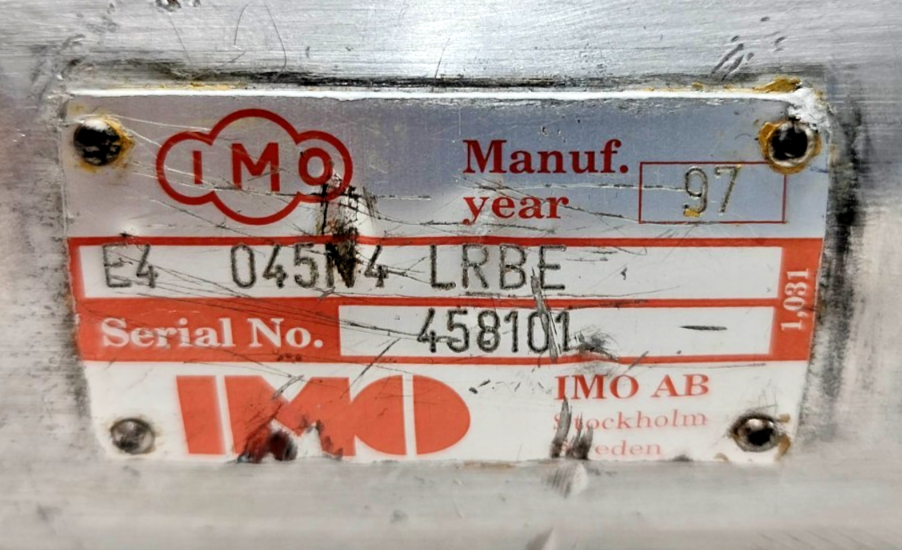 IMO E4 045N4 LRBE Triple screw pump