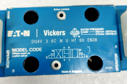 Eaton Vickers DG4V-3-6C-M-U-H7-60 EN38 Directional Control Valve - NEW