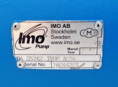 IMO pump D4 052K2 IVBP A056 Triple screw pump Cast Iron body - NEW