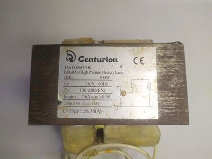 Centurion DS11060700 Ballast For High Pressure Mercury Lamp 700W, 110V 60hZ -NEW