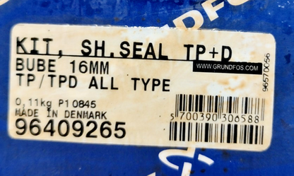 Grundfos 96409265 Kit Shaft Seal TP+D BUBE 16mm TP/TPD - NEW