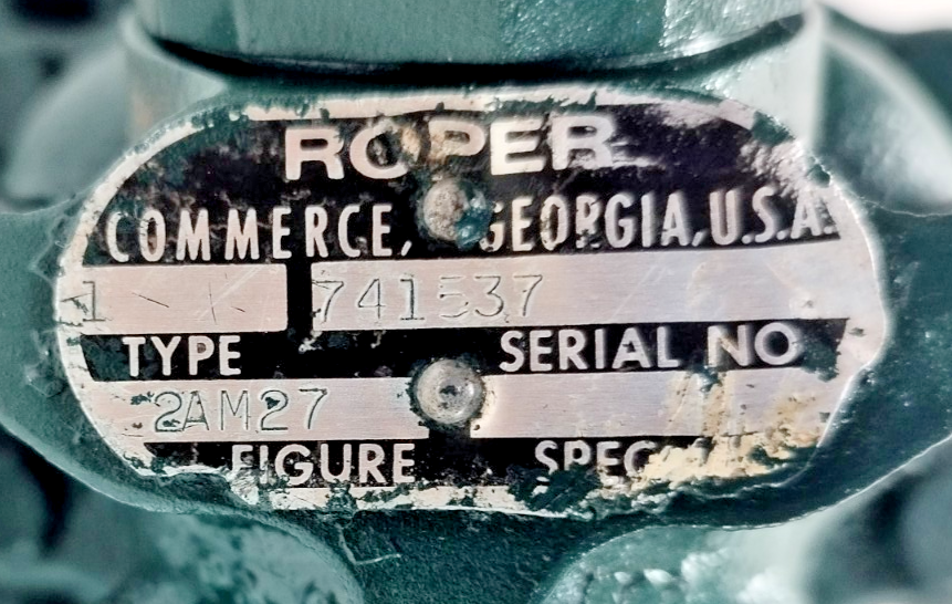 Roper pump 2AM27 A-seires Hydraulic gear pump - Presure Tested