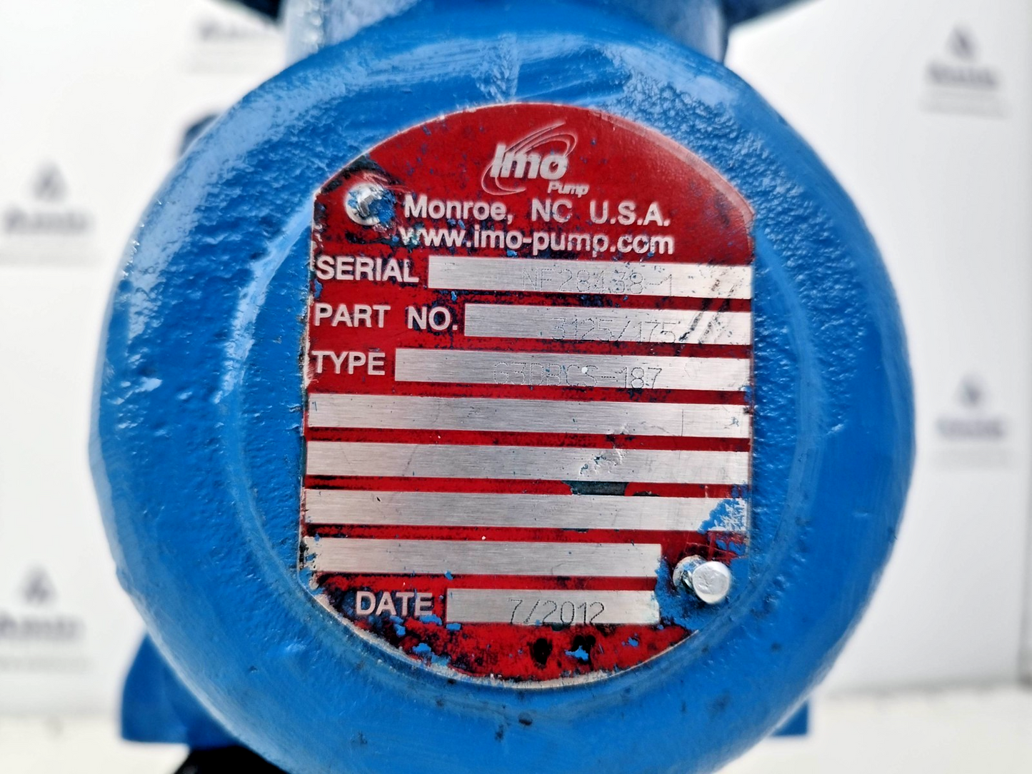 IMO Pump G3DBCS-187 Triple Screw Pump 3D-Series Pump P/N: 3125/175 - Refurbished