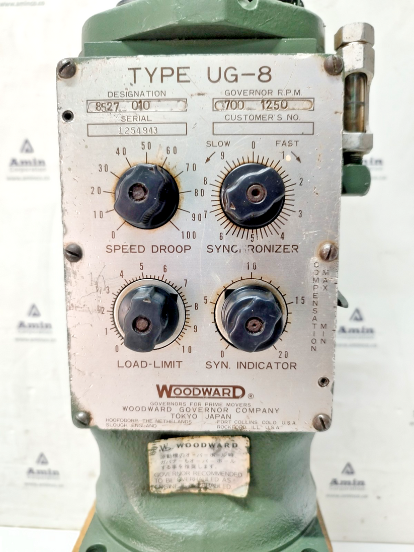 Woodward UG-8 Governor part No. : 8527-010 RPM: 700-1250 - TESTED ...