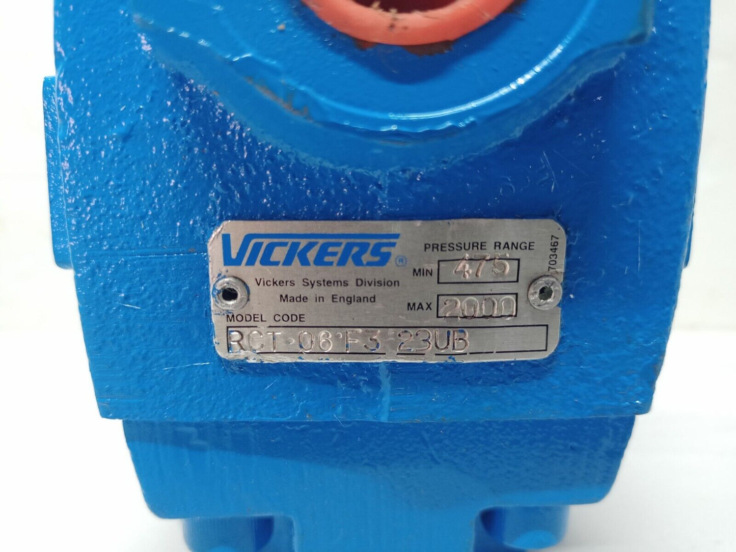 Vickers RCT 06 F3 23UB Pressure control valve, Range: 475-2000PSI - NEW