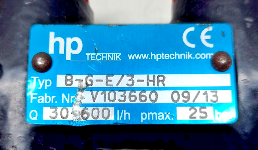 HP Technik B-G-E/3-HR Overflow valve - New