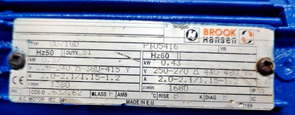 IMO ACD 025N6 IVBP Triple Screw Pump Complete with Motor - Refurbished & Tested