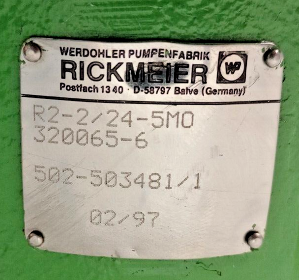 Rickmeier R2-2/24-5M0  Hydraulic gear pump - New