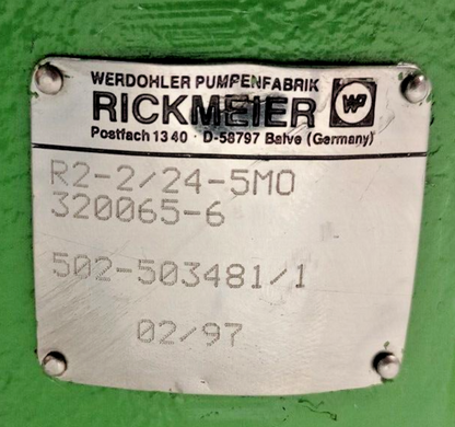 Rickmeier R2-2/24-5M0  Hydraulic gear pump - New