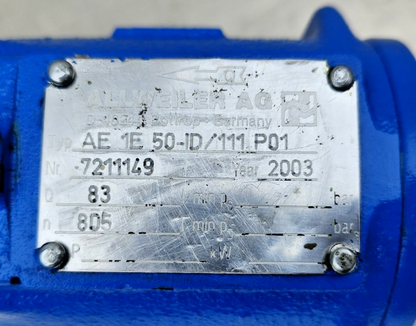 Allweiler AE 1E 50-ID/111P01 Progressive cavity single screw pump - Tested