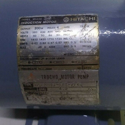KSP MHG3-DBT-2FK Trocho pump with 3 PH Induction motor - TESTED